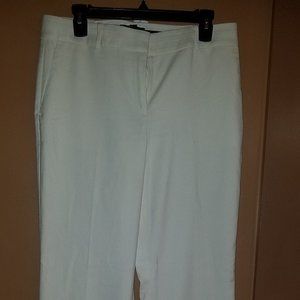 $98 ANN TAYLOR KATE WHITE SZ.8 TROUSER LEG PANTS